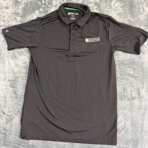 Enterprise Polo Shirt Mens Small Black Logo Short Sleeve Moisture-Wicking